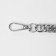 A chain for a bag, with carbines, metal, flat, dense weaving, 15 × 10 mm, 30 cm, silver color