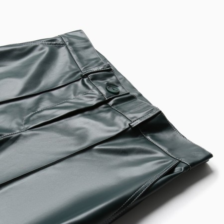 Women's pants (eco-leather) minku: Eco leather green color, rr 44-6