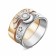 Ring "Day-Night", pink gilding with postponement, 16.5 size
