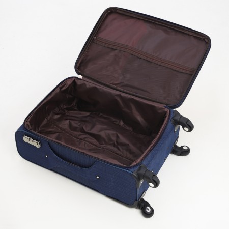 Small 24 suitcase "on lightning, code castle, with extension, blue color-8