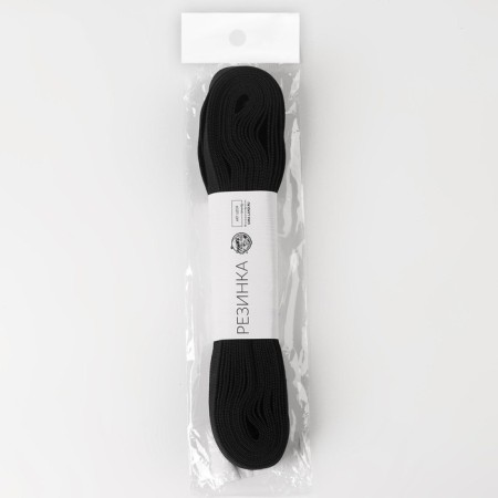 Knitted elastic, 10 mm, 10 ± 0.5 m, black color-3