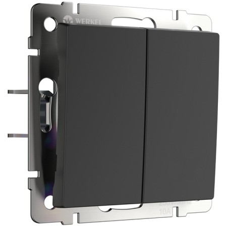 Two -clavy switch with self -return (black matte) W1122408