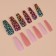 Follow nails "Bright leopard", 12 pcs, with adhesive plates, ballerina form, multi -colored