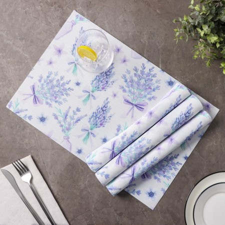 A set of serving napkins on the table “Calm”, 4 pcs, 45 × 30 cm, purple color-3