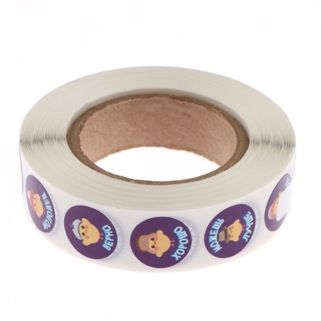 Stickers in the roll "Chickens" diameter 1.5 cm, 1000 pcs.-1
