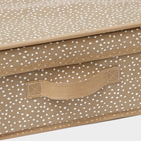 Storage box "Points", 30 × 28 × 15 cm, beige color-3