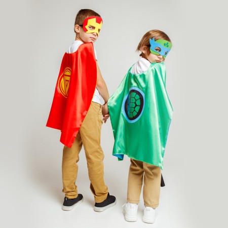 Carnival set "Iron Warrior": a cloak and a mask-6