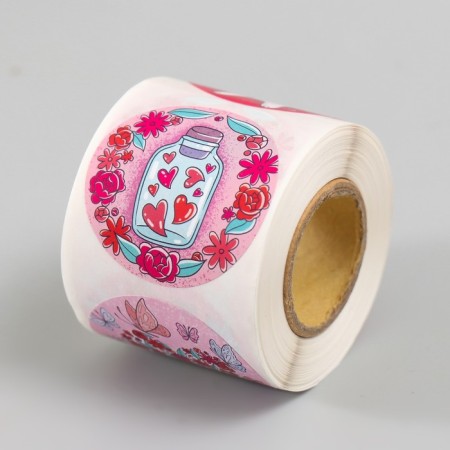 Stick Paper "Cat and Love" d = 3.8 cm 252 pcs in the roll-6
