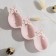 Menzhitsa ceramic 3 cells "Rabbit", 20 × 7 × 3 cm, pink color