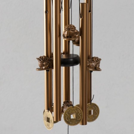 Wind Music Metal, tree "Attracting wealth" 5 tubes 55x9x9 cm-2