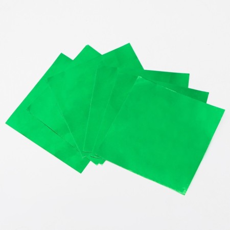 Foil for sweets 10*10cm 100pcs., Green