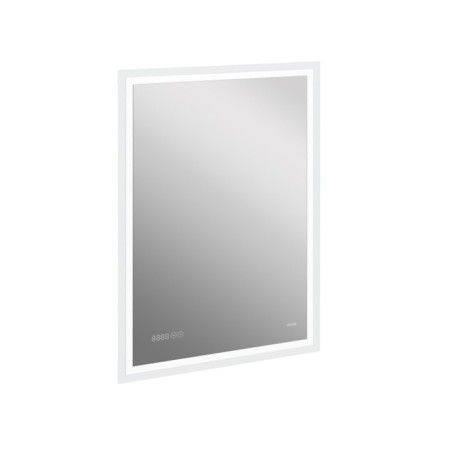 Cersanit Led 080 Design Pro 60x85 cm mirror, backlight, clock, with anti -recovery, rectangular-1