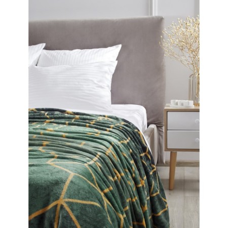 Malachite plaid, size 150x200 cm, rhombuses, green-8