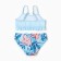 Separate swimsuit for girls, blue color, height 104-110 cm