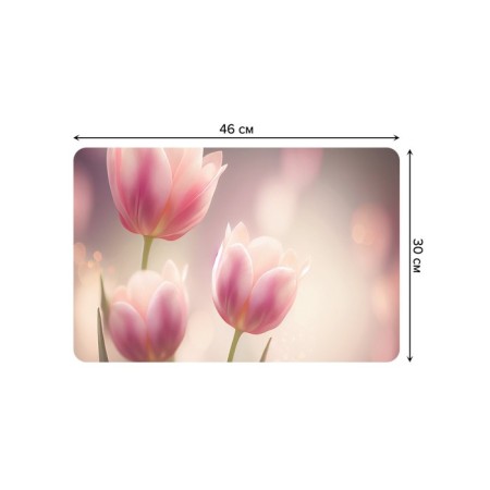A set of napkins for setting the table "Tenderness at dawn", rectangular, rounded edges, size 30x46 cm, 4 pcs-2