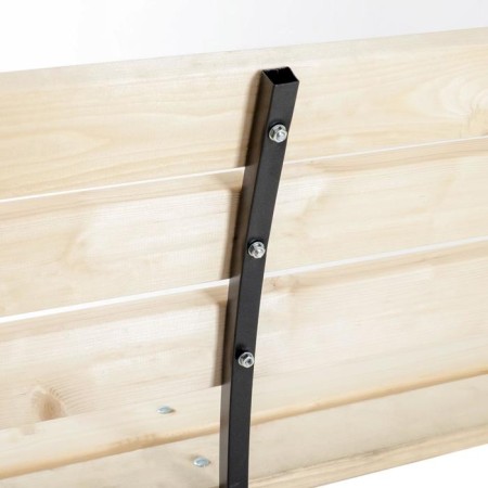 Street bench from pine with a back "Laksi", wood, metal, 36x180x82cm, load 200kg-4