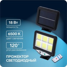 Sunny battery LED 18 watts, remote panel, remote control, 15 × 13 × 7 cm, 6500k