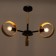 Chandelier 1057/3bk E27 60W black 70x70x55 cm Bayerlux
