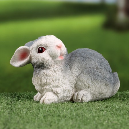 Garden Figure "Bunny Gesti" 14x7x11cm /// Gray