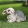 Garden Figure "Bunny Gesti" 14x7x11cm /// Gray