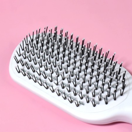The comb is massage, ventilated, 6.5 × 23.5 cm, white/green color-2