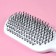 The comb is massage, ventilated, 6.5 × 23.5 cm, white/green color