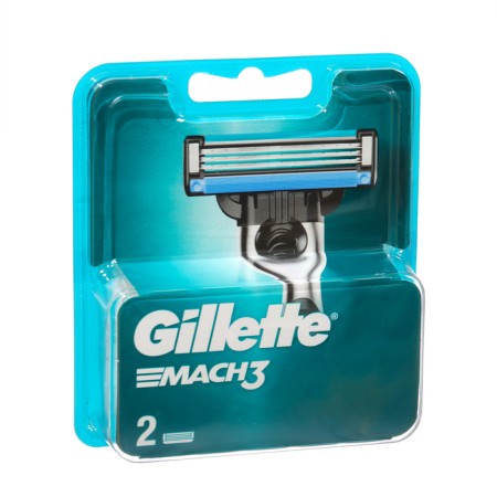 Exchange cassettes Gillette Mach3, 3 blades, 2 pcs