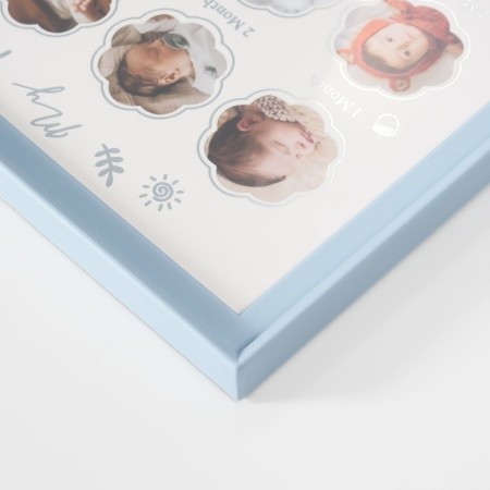 Photo frame in 12 photos 4.5x4.5 cm "My first year" Blue 2x38x20 cm-3