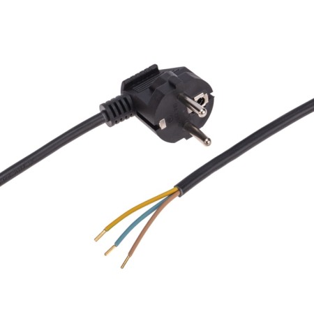 Electric cord with a PVS fork 3x0.75 mm2 5m (black) rexant