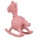 Toy - silicone cutter with a rattle "horse", pink color, crumb I