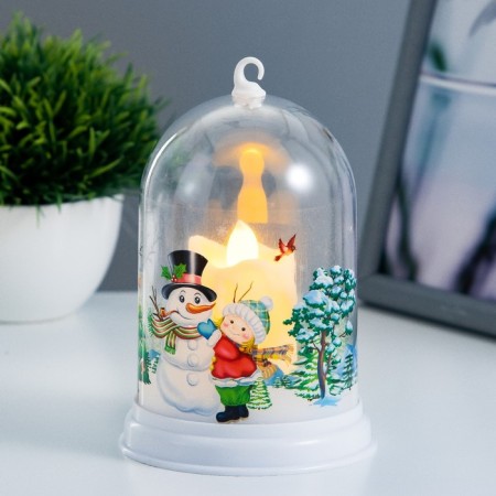 Nightlight "New Year's candle" LED from batteries 3haaa 9x9x12.5 cm Risalux-1
