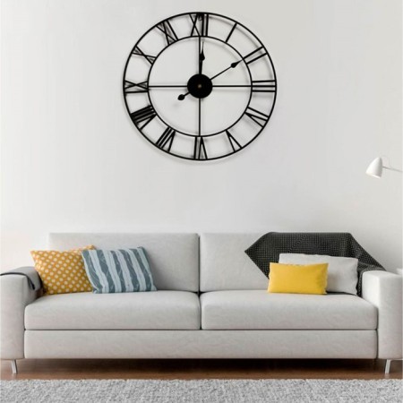 Wall clock, series: loft, "talent", discrete move, D-60 cm-1