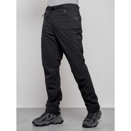 Trouses insulated sporty male winter, size 48, black color-6