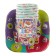 A set of paper dishes is a one -time "sticker DR", 10 glasses, 10 plates