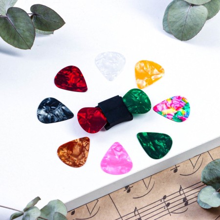 Set of mediators: Holder on the Guitar Stage + 10 Music Life mediators, 0.46mm, mix-3