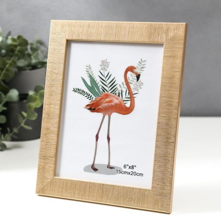 Photo frame plastic 15x20 cm "Sandless threads" gold 24x19 cm-1