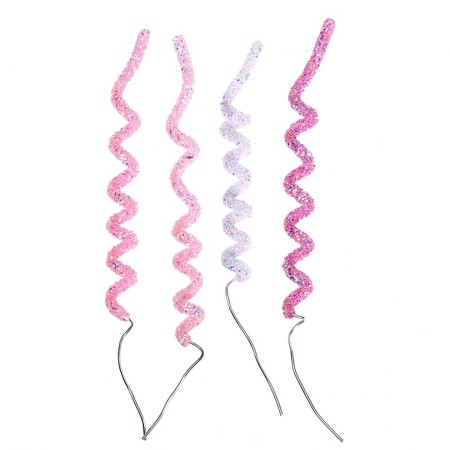 Jewelry for the cake "spirals", stretch, pale pink-1