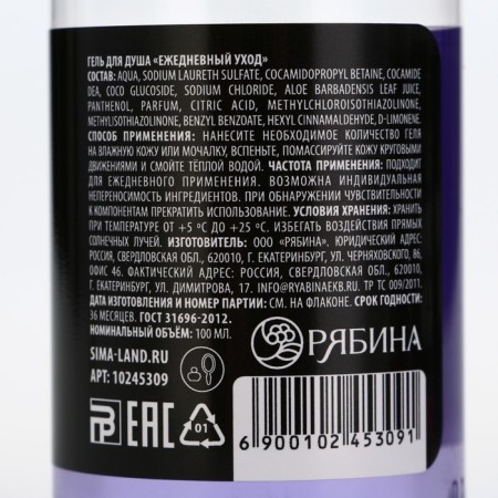 Shower gel “for washing sins”, 100 ml, blackberry aroma, Beauty Fox-2