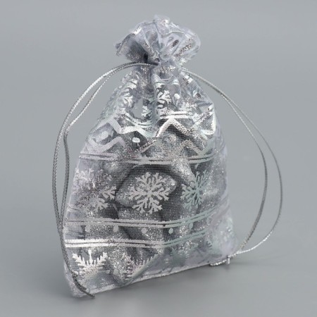 Bag gift organza "Magic New Year", 10 x 12 cm +/- 1.5 cm, New Year-3
