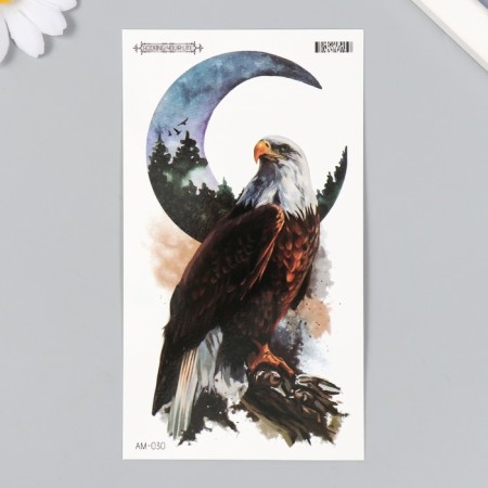 Tattoo on the body color "eagle and month" 9x16 cm