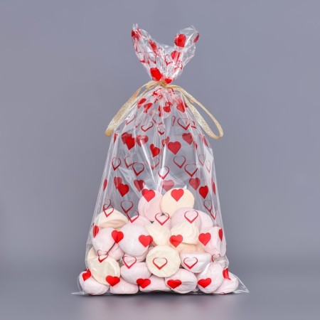 Package packing bopp, "heart" 20*35 cm set 50 pcs-1