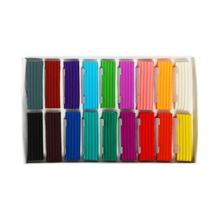 Plasticine 18 colors 270 g, multi-bullets "Cheburashka", with a stack, cardboard packaging-1