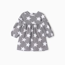 Dress for girls, gray color, height 128 cm