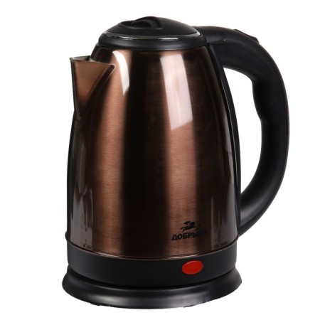 Electric kettle "Dobrynya" DO-1224C, Metal, 1.8 l, 1800 watts, brown