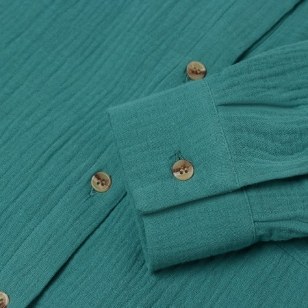 Female oversized shirt Mist Muslin size m, col. turquoise-8