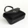 Women's bag on the Textura valve, small size, black color