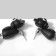 Earrings "cats", black color