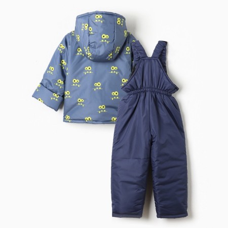 Demi-season suit for a boy, blue color, height 80-86 cm-12