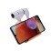 Luazon phone stand, folding, reinforced, adjustable height, white/orange