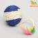 Sisali ball with feathers "Loretta", 6.5 cm, mix of flowers